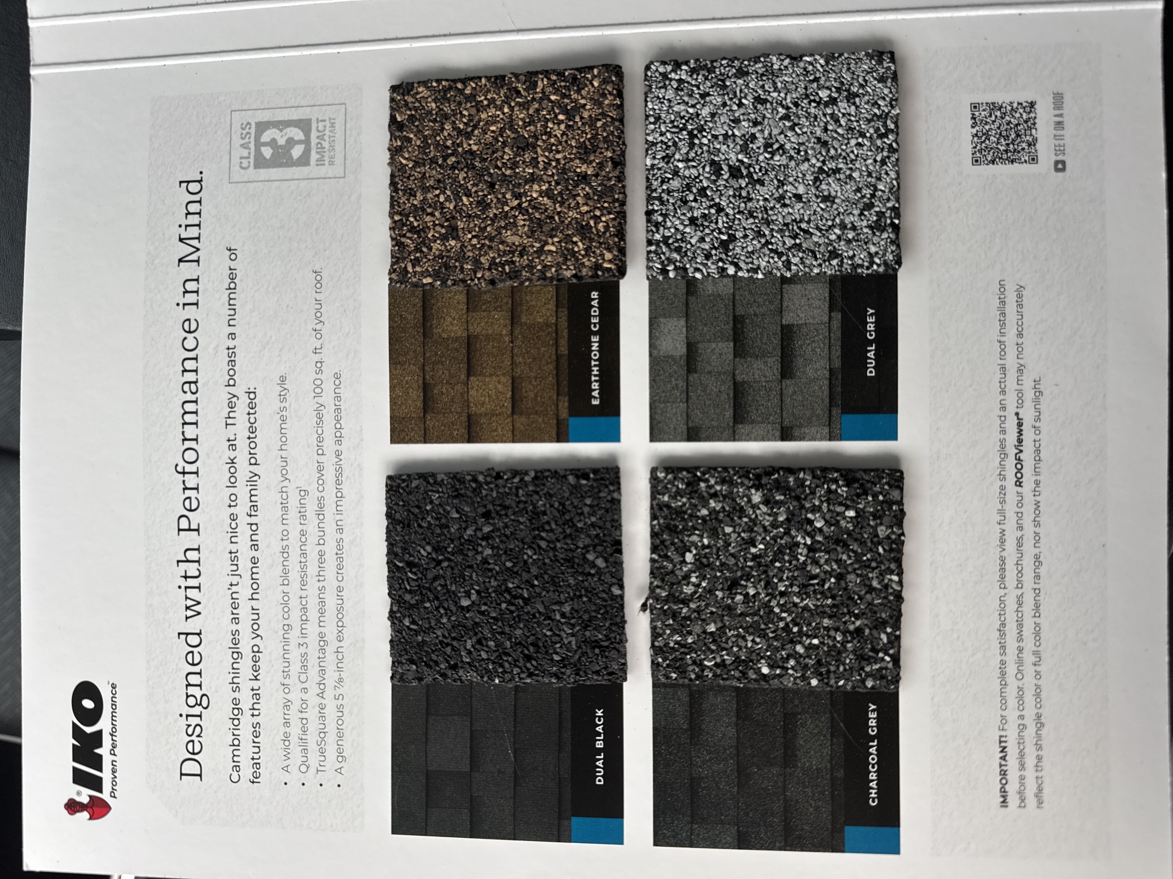IKO Shingle Samples